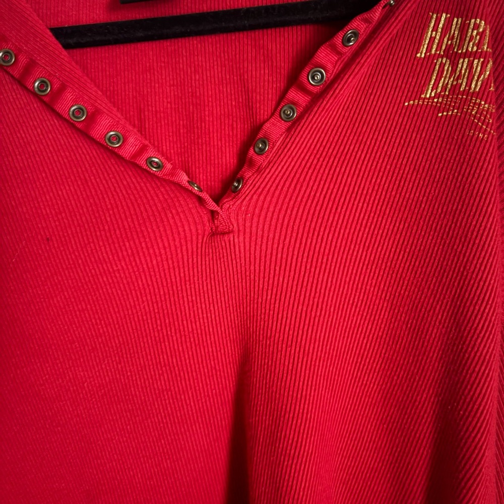 Harley-Davidson Red Top with Gold Logo